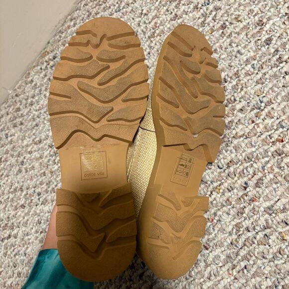 Dolce Vita- Ericka Raffia Buckle Loafer Tan Loafers, Size 8.5 - Picture 6 of 8